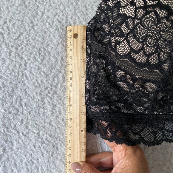 Leonisa Bra 34B Sexy Black Lace‎ Lingerie Bustier Padded Lined Designer - Picture 9 of 10